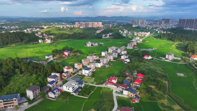 风景 乡村 美景 蓝天白云 乡村振兴 稻田