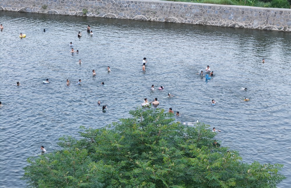 避暑、夏天、玉带河、清凉、旅游