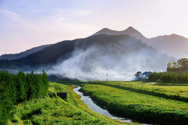风光 山川 河流 南轩文化园