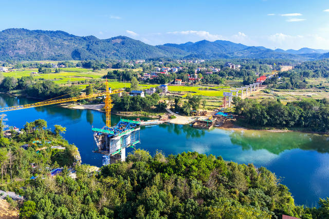 交通 渡改桥 民生工程  调元湘江大桥