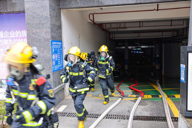永州 消防 演练 地下建筑 新能源车 火灾 实战