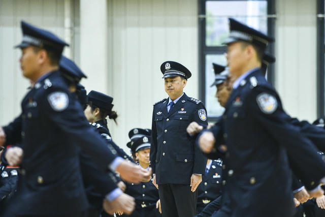 娄底 公安干警 队列会操  比武 警容 作风