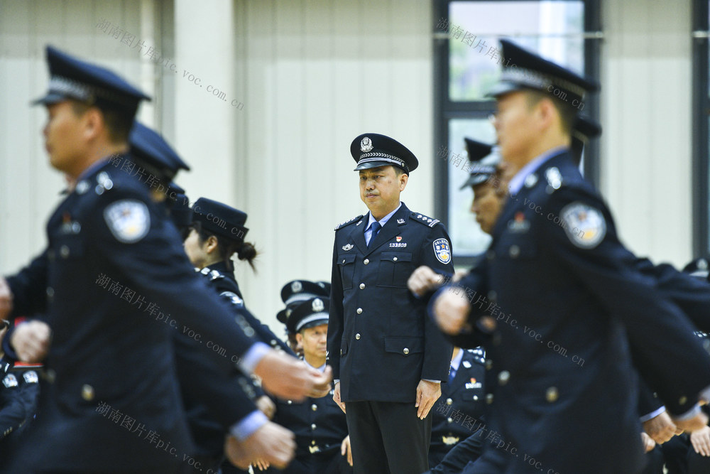 娄底 公安干警 队列会操  比武 警容 作风