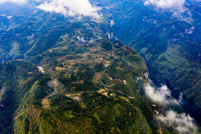 苗寨  云雾  丛林  云海  田野 