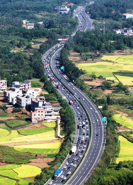 嘉禾：高速迎来返程高峰