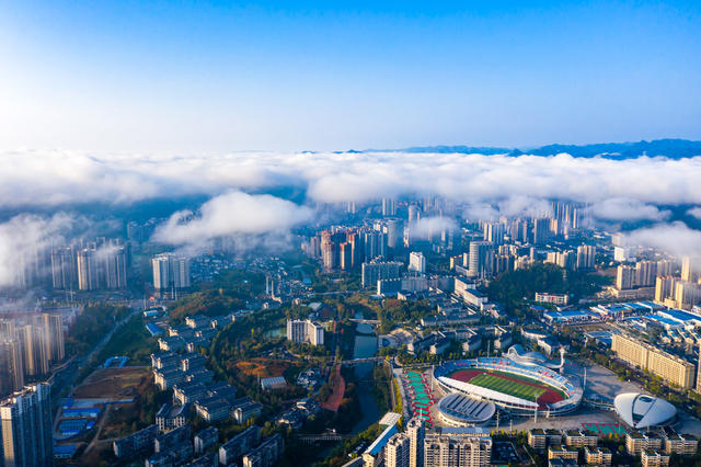 云海  城市  湘西  