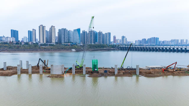 寒潮来袭 项目施工 潇湘船闸 水运交通