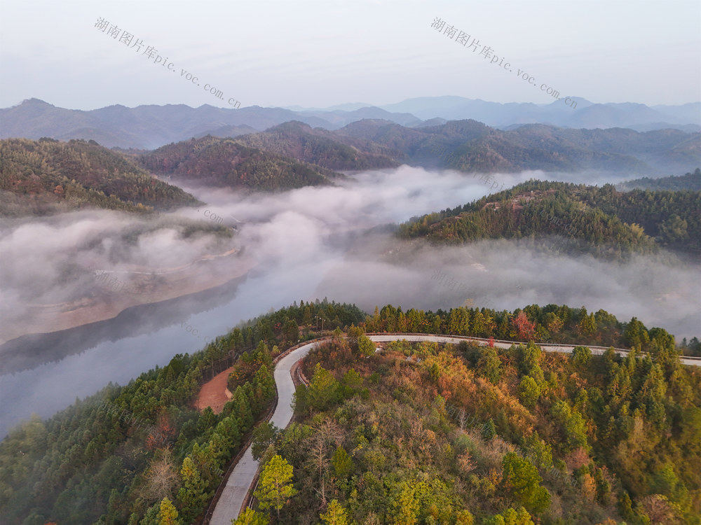 生态   水库   云雾   湖水   风景   旅游
