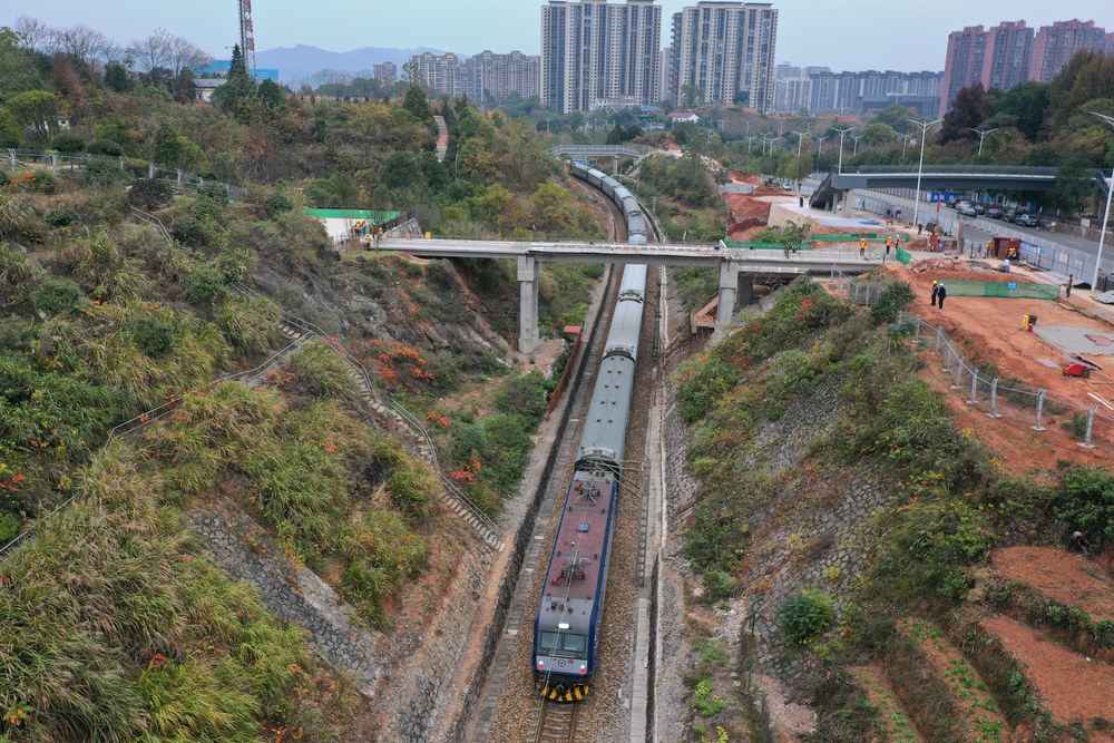 人行天桥 植物园 迎丰公园 焦柳铁路