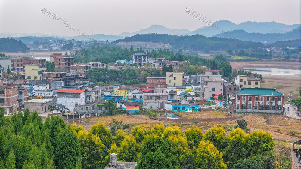 美丽  乡村  冬景  如画