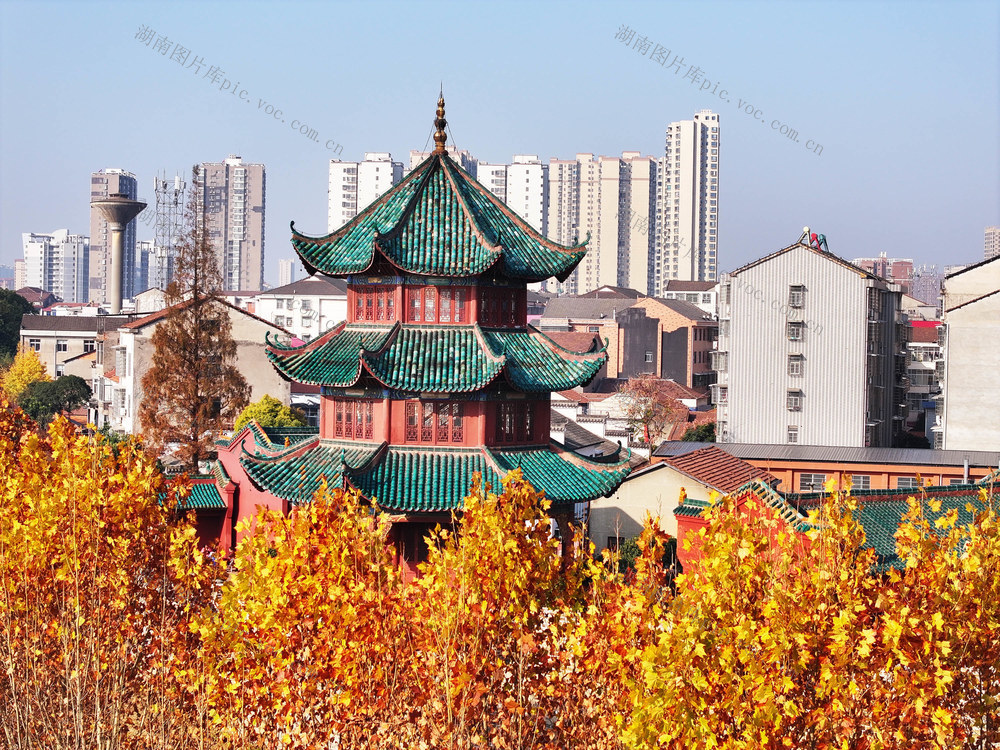 国保文物  古建筑  初冬  秋色  河流  城池