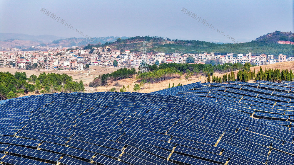 绿色  光伏  新能源  画卷