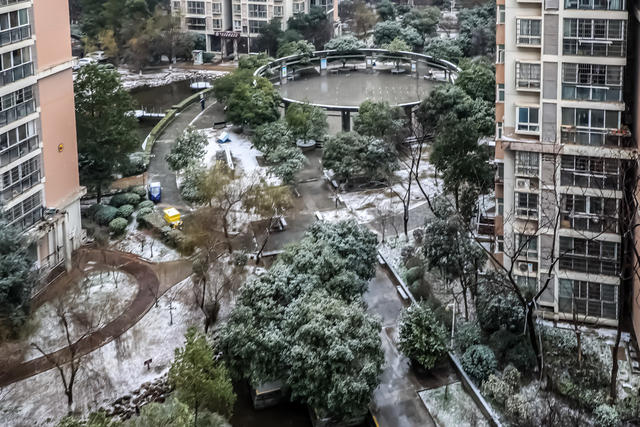长沙喜降  今冬第一场雪