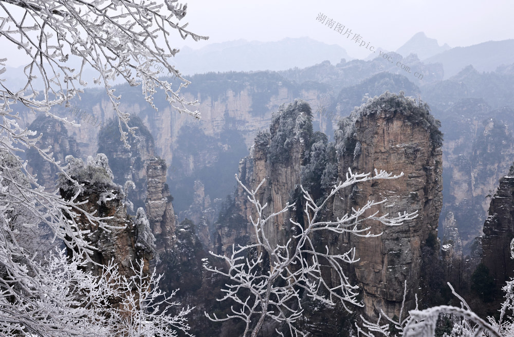 冰雪 张家界 黄石寨