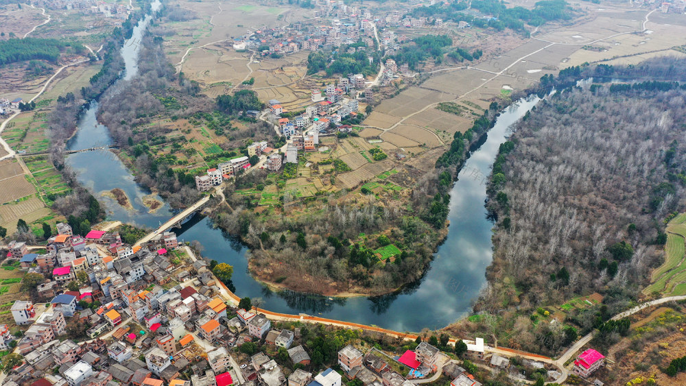 湖南 新田 河畅景美 乡村如画 水环境治理