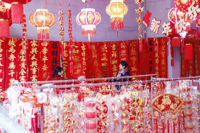 湖南 新田 红红火火 迎新春 年货市场 年味浓