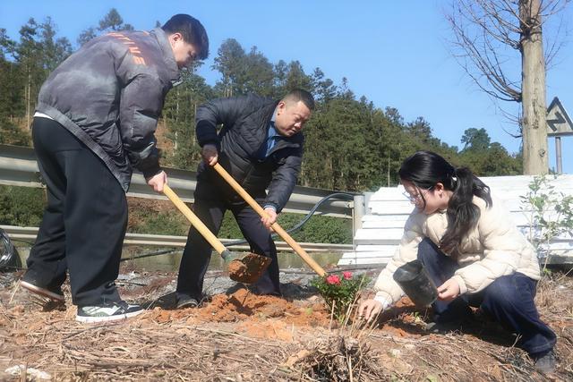植树节  植树  春天  生态  纪检干部