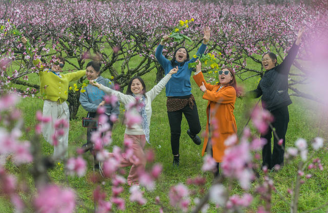 湖南道县：踏青赏花享春光