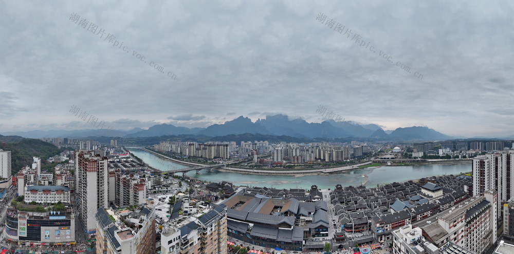 永定 天门山  澧水 台山 航拍 