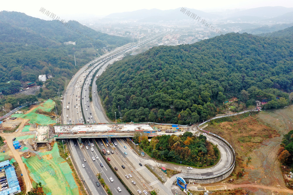 岳麓山  桃花岭  景区 桥