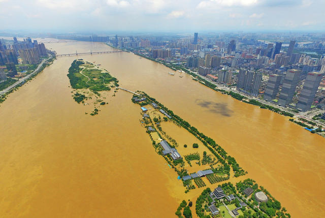 湘江长沙站破历史最高水位