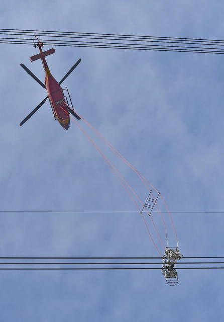 直升机 带电作业  输电 能源 特高压 检修
