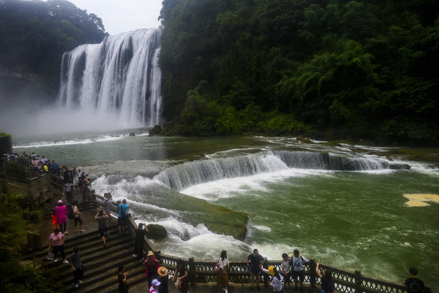 瀑布 岩石 山谷 水坝 喷泉