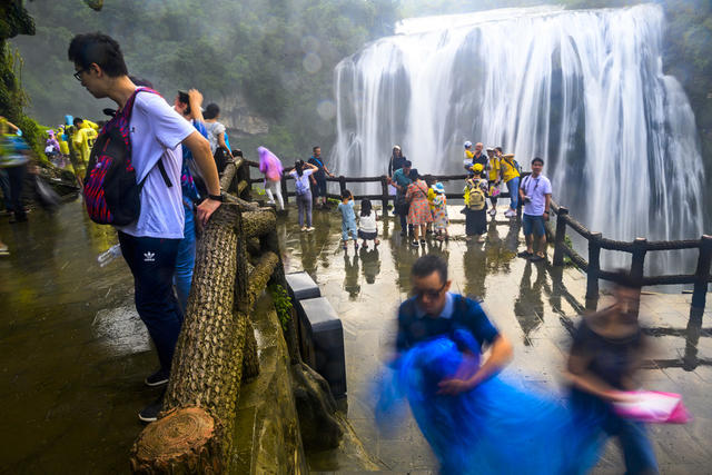 瀑布 岩石 山谷 水坝 喷泉