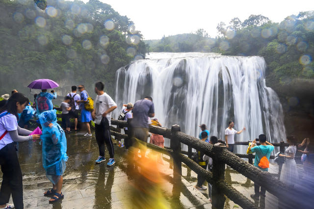 瀑布 岩石 山谷 水坝 喷泉
