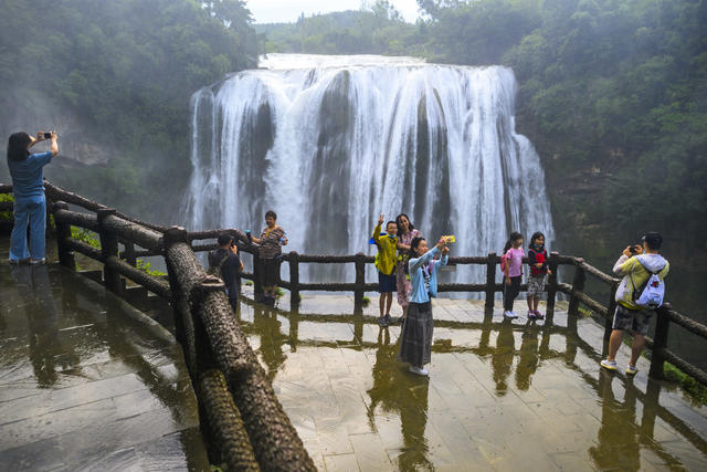 瀑布 岩石 山谷 水坝 喷泉