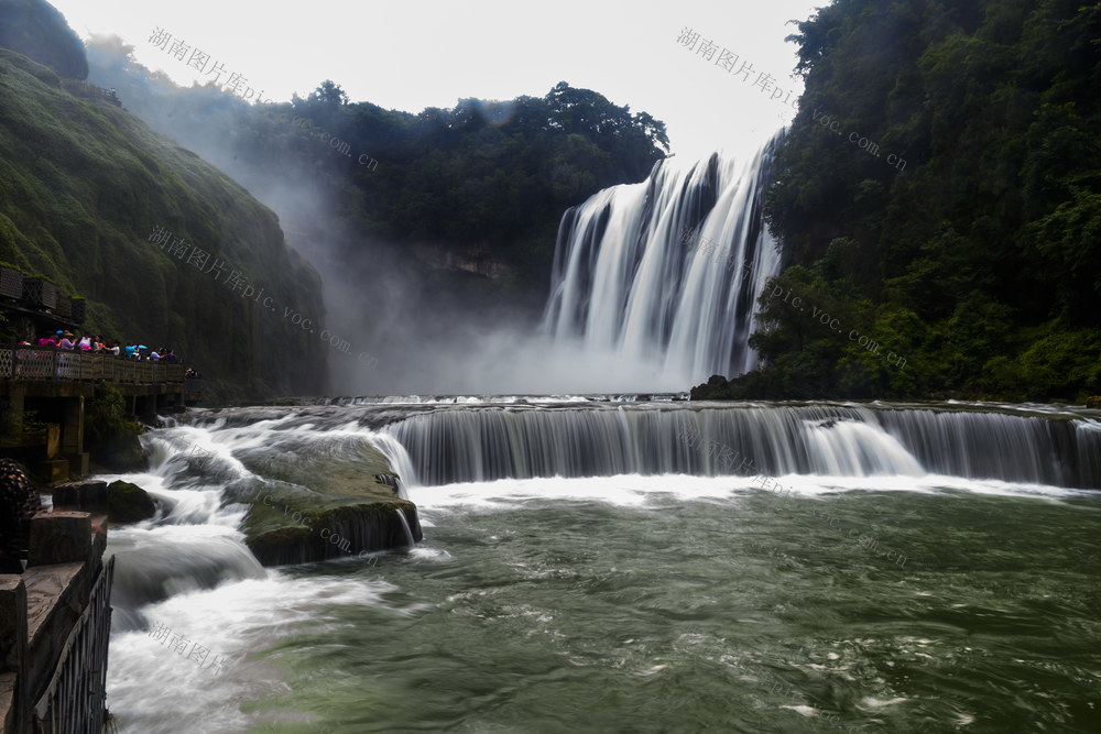 瀑布 岩石 山谷 水坝 喷泉