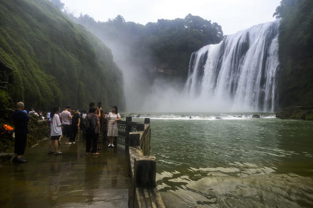 瀑布 岩石 山谷 水坝 喷泉