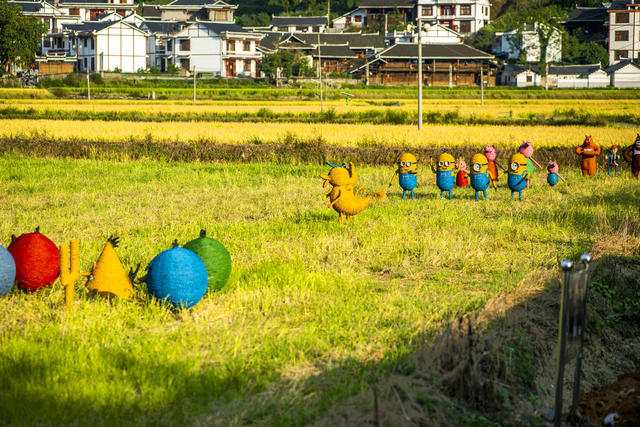 田地 户外 干草 草地 建筑 天空 油菜花田 动物