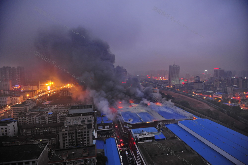 大市场 三湘南湖 火灾 