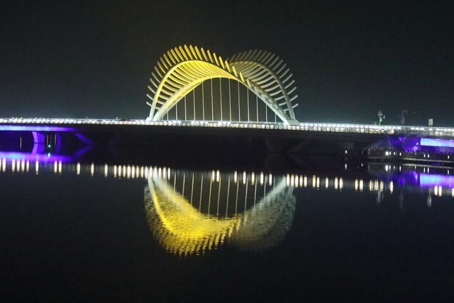  Night View of the 30th Bridge on the Spring Festival Eve in 2022