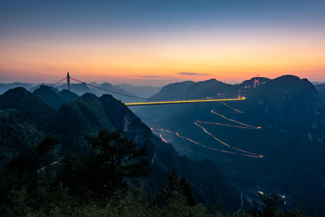 矮寨大桥 盘山公路 路桥 矮寨 