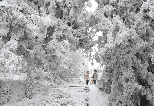 冰雪 美景 南岳 