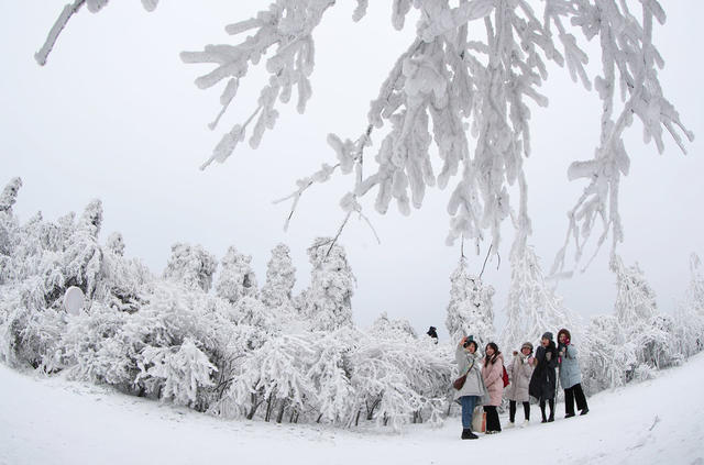 冰雪 美景 南岳 
