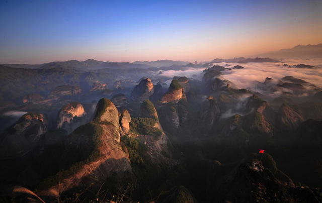 世界自然遗产 八角寨 崀山 邵阳 云海 早晨 广西 资源