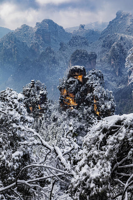 银装素裹张家界