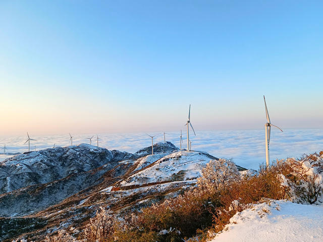 冰天雪地 云雾  云海  日出  日落  雪峰山  洪江市  怀化