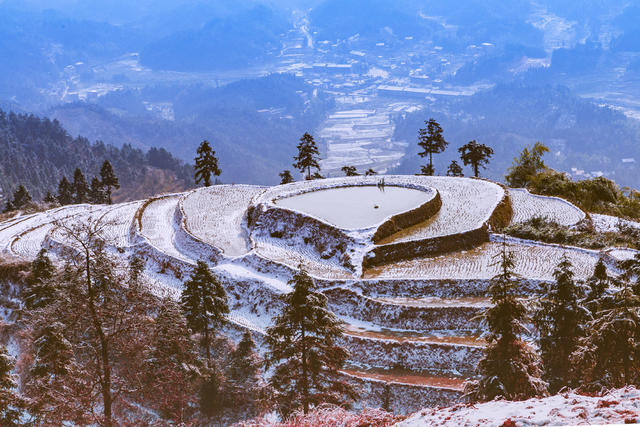 紫鹊界 雪 心田 旅游 湖南新化