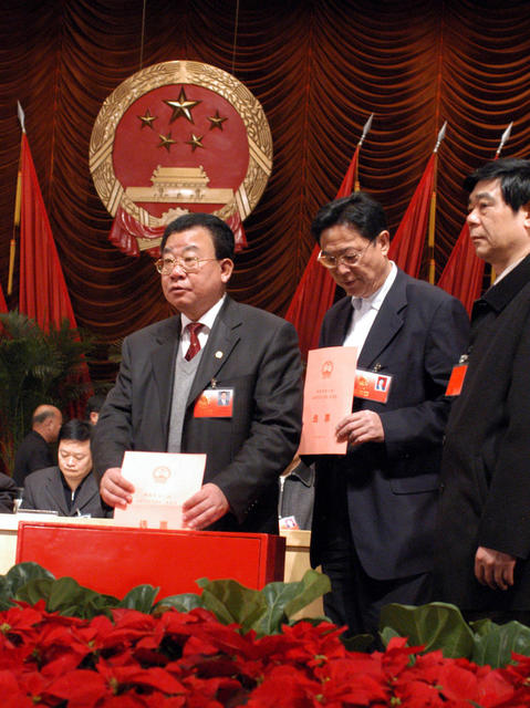 湖南省十届人大二次会议  投票选举