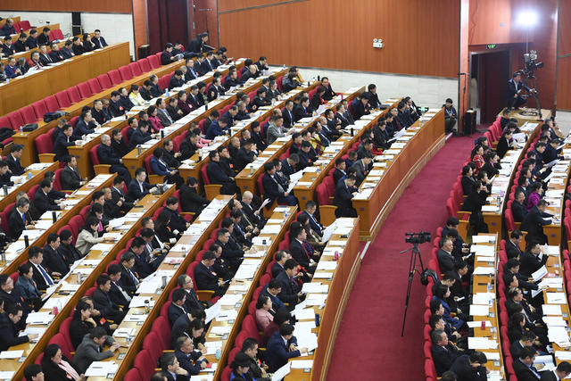 政协 省人民会堂 开幕 两会 政协委员 2020年1月12日上午，省政协十二届三次会议在湖南省人民会堂开幕。图为大会现场。湖南日报记者辜鹏博 摄 