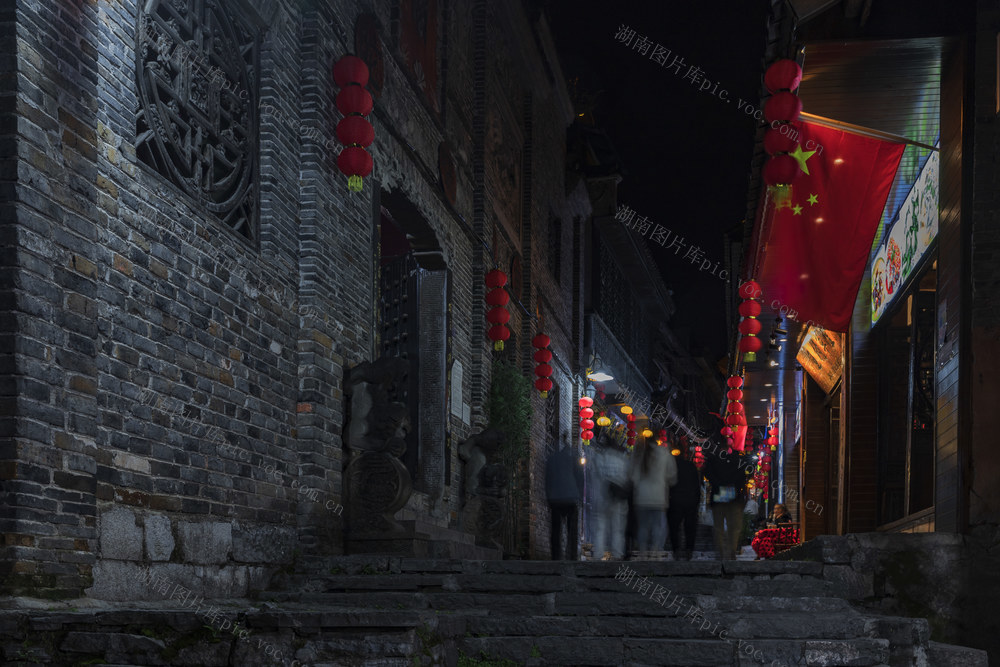  湖南 永顺 芙蓉镇 古镇 旅游 夜景