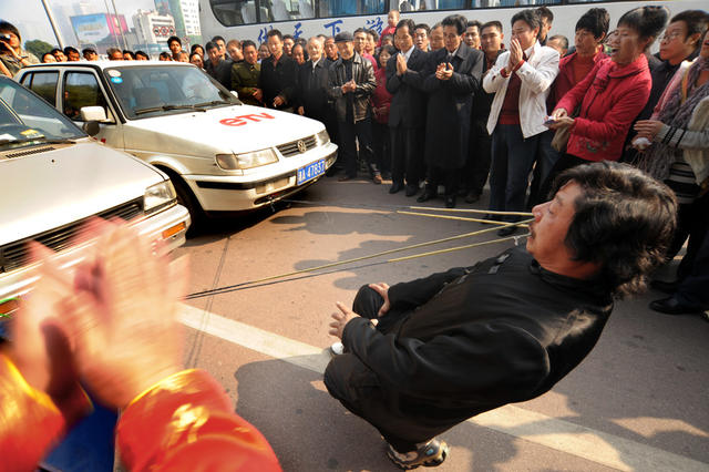 长沙  奇人  鼻子  拉车
