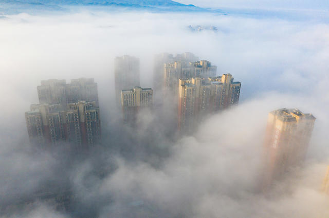 云雾  城市  景观  海市辰楼  怀化