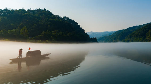 小东江  晨雾  秋景  虚无缥缈  