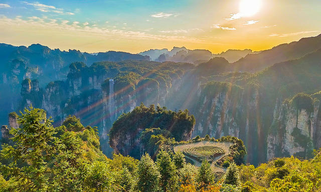 云雾  朝霞  晚霞  武陵源  天子山  张家界
