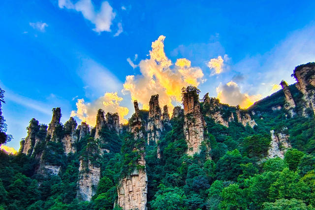 云雾  朝霞  晚霞  武陵源  天子山  张家界